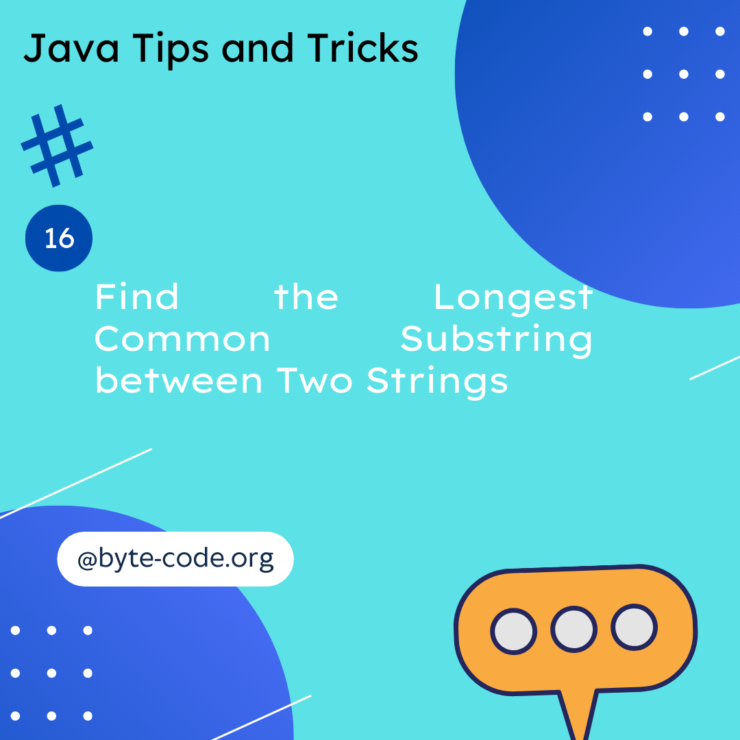 Finding the Longest Common Substring Between Two Strings in Java